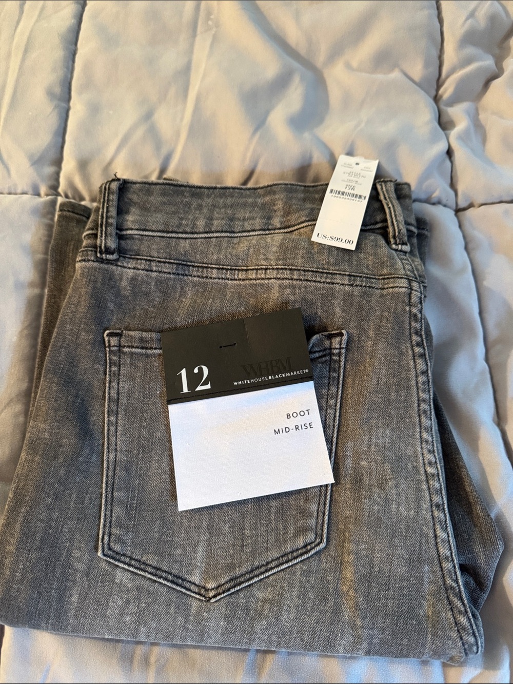 White House Black Market Gray Boot Mid-Rise Women's Jeans